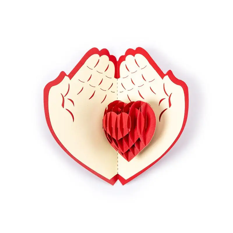 3D Creative 3D Greeting Card “Love in Your Palm” – Gratitude for Mom Blessing Card