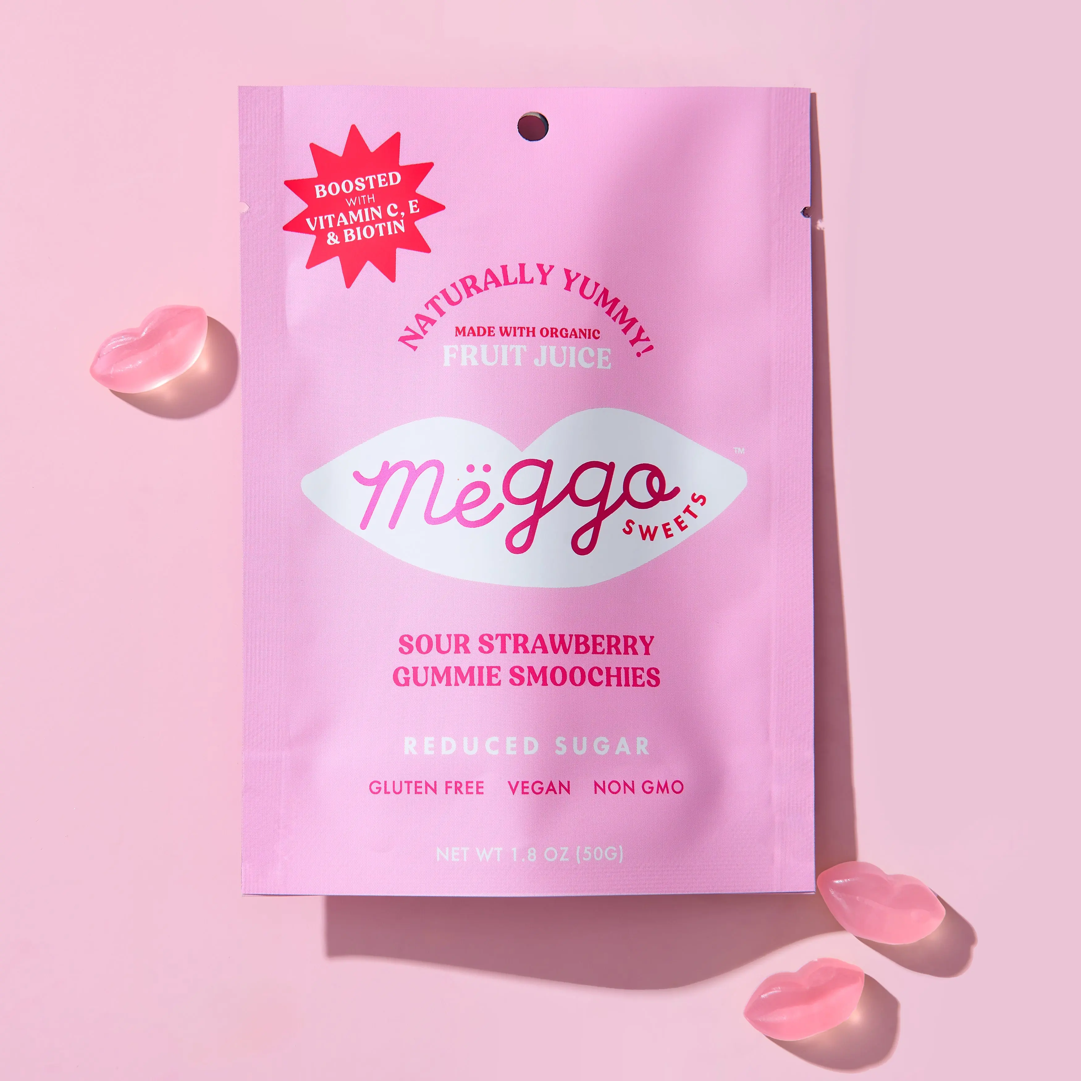 Sour Strawberry Gummie Smoochies Sour Strawberry Gummie Smoochies