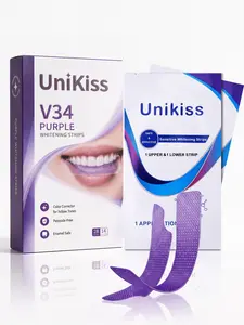 Unikiss Purple Teeth Whitening Strips - 7/21 Whitening Sessions - Non Sensitive Teeth Whitening - Peroxide-Free