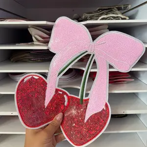 cherry & bow on patch