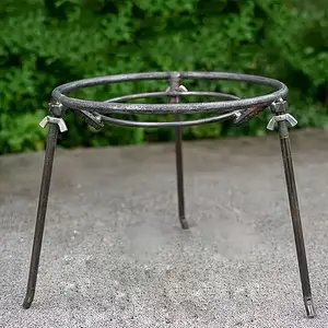 Heavy-Duty Fire Pit Tripod Stand – Portable Detachable Cast Iron Camping Cooking Tripod, 1-Piece, Ideal for Camping, Backyard, and Outdoor Cooking