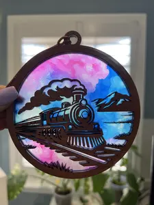 Steam Engine Train Suncatcher for Sunny Window