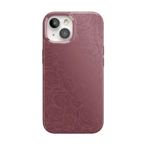 Casely iPhone 15 Case | Moody Monochrome | Bordeaux Rose | Compatible with MagSafe | Classic Ultra Thin Design