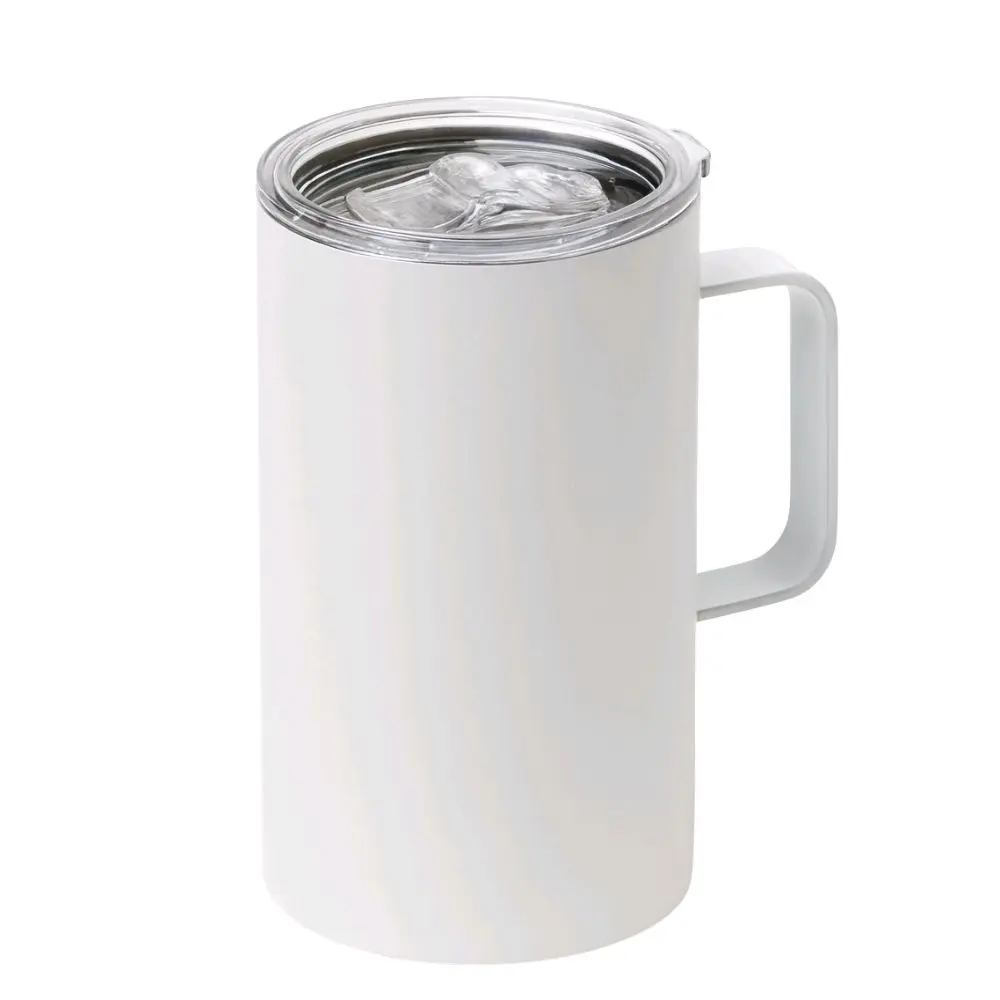 20oz Sublimation Stainless Steel Travel Mug with Handle - Durable & Reusable for Travel