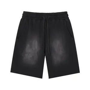 Inflation 360g 100% Cotton Washed Heavyweight Retro Casual Loose Fit Men’s Shorts – 2026 Spring/Summer New Arrival, Streetwear Trendy & Versatile Shorts Beige