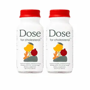 Dose for Cholesterol Liquid Shots 2 Pack, 2 fl oz Each, Heart Health & Cholesterol Support Supplement with CoQ10, Pomegranate, Turmeric Curcumin & Amla, Helps Maintain Healthy LDL Levels, Vegan Formula