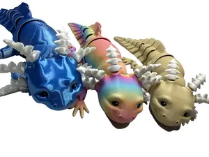 Articulating Axolotl – 3D Printed Poseable Amphibian Shelf or Desk Decor