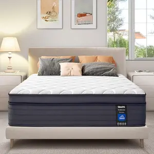 SIMARTH 12/14 Inch Cooling Memory Foam Mattress [NewVersion], Full/Queen/King, Fiberglass Free, Medium FirmnessCooling Gel Foam, Certified Safe Foams & Fabric, Mattress in A BoX