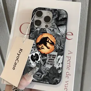 Dinosaur collage pattern frosted soft shell, surface textured UV printing technology, 360 degree all-round protection, suitable for iPhone 17/16/15/14/13/12/11/Pro/ProMax/Plus series, birthday gift, holiday gift, friend gift, couple phone case summerwins