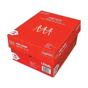 Staples Copy Paper, 8.5" x 14", 20 lbs., White, 500 Sheets/Ream, 10 Reams/Carton (221193)