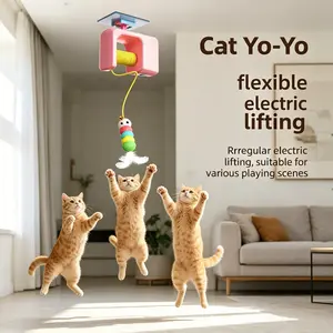 Automatic Indoor Cat Toy   Self-Playing Interactive Ball  Self-Entertaining Stress Relief Ball  Hanging Door Motion Activated Pet Toy   Energy-Consuming Electric Interactive Toy   cat stuff for indoor outdoorfun