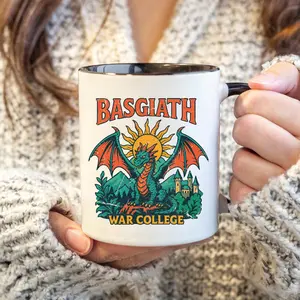 Fourth Wing Mug Bookish Dragon Mug Romantasy Mug for Xaden Riorson Fans BookTok Mug Gift for Wife Cute Bookish Mug Book Lover Gift, Booktok