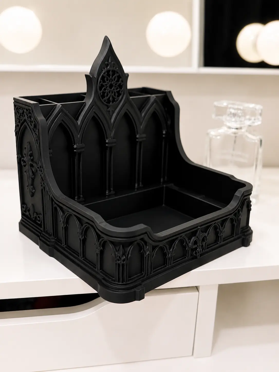 Gothic Desk Makeup Organizer