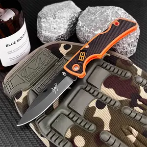 High-Quality Multifunctional Folding Knife with 7cr13mov Blade, Rubber Handle for Outdoor Hiking Camping Fishing, Portable Utility Pocket Tool, Tactical Knives