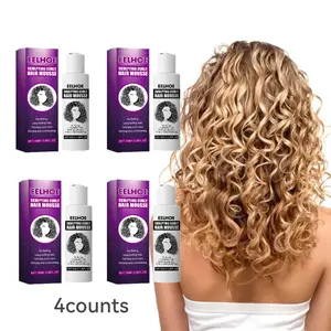 Hair Curling Elastic Solution, 4 Counts/set Hair Curling Moisturizing Elastic Solution, Professional Hair Styling Product for Women & Girls, Gel, Curl Defining Mousse, Haircare