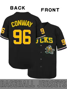 Men's Movie Theme Baseball jersey, Charlie Conway #96 Embroidered Casual Loose Fit, Perfect Gift for Fans, All Seasons Wear