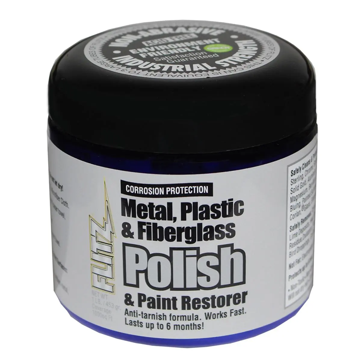 212 MAIN Flitz 1.0 lb Signature Cream Paste - Chrome & Metal Polishes, Fiberglass Multi-Surface Cleaner with Corrosion Protection, Iron-Compatible (Lasts Up to 6 Months)
