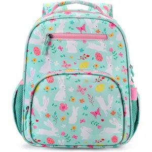 BY-028  Girls Backpack 5-8: Lightweight Kids Backpacks for Girls - Girl Bookbag for Elementary School - Rainbow Pink