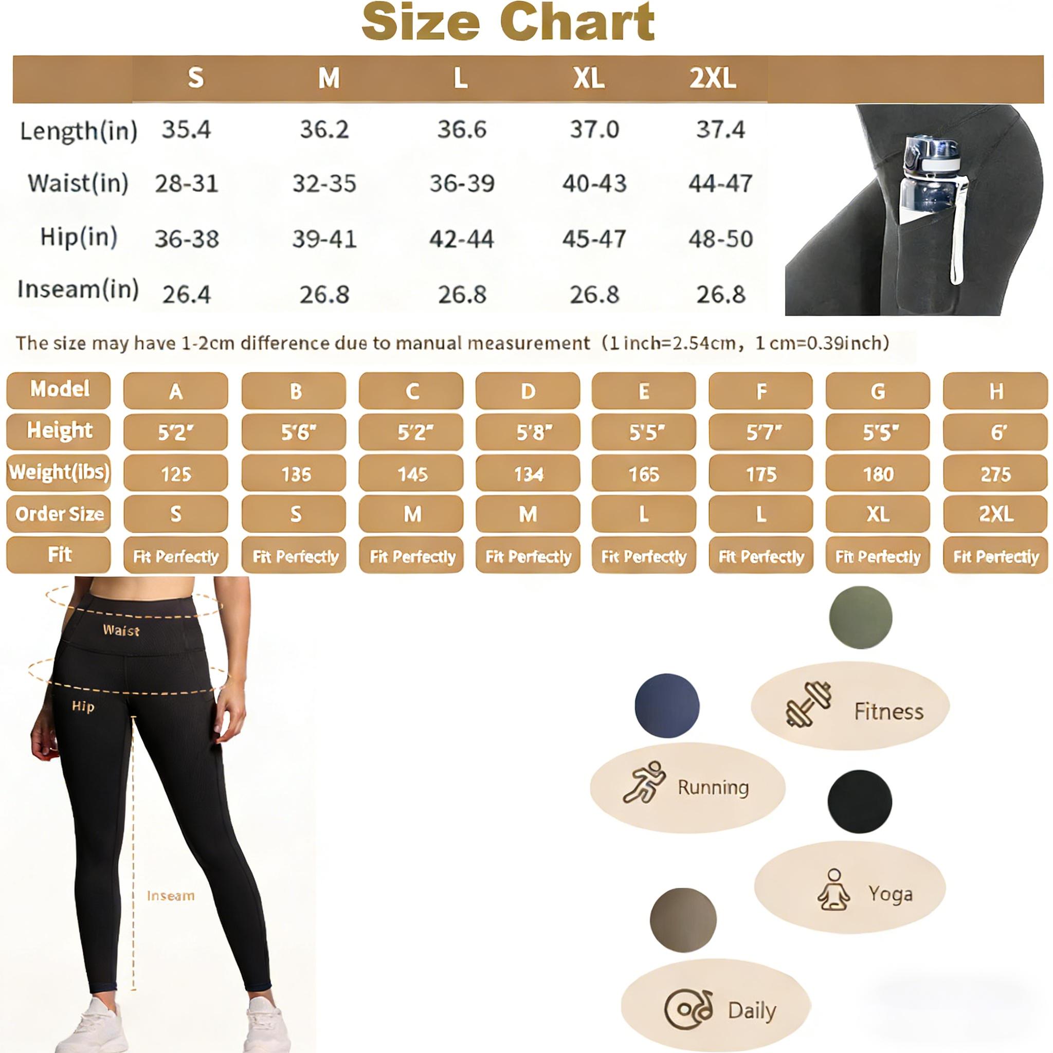 High Waisted Workout Yoga Leggings Tummy Control Butt Lifting with Pockets Breathable Gym Sportswear for Women