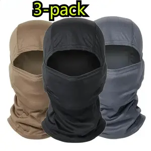 3-Pack Tactical Balaclava Windproof Waterproof Thermal Face Shield Breathable Stretch Full-Cover Mask Universal Fit for Skiing Cycling Hunting Winter Sports