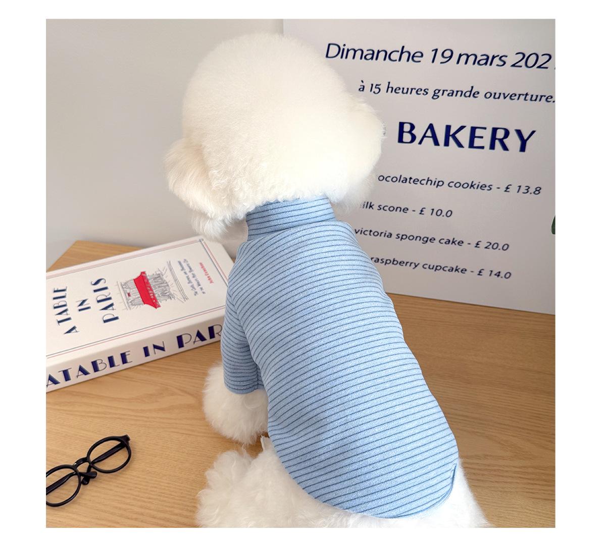 Pet Clothes Dog Cat Puppy Kitty Winter Warm Stripes Thickened For Small Medium Dog DDY183