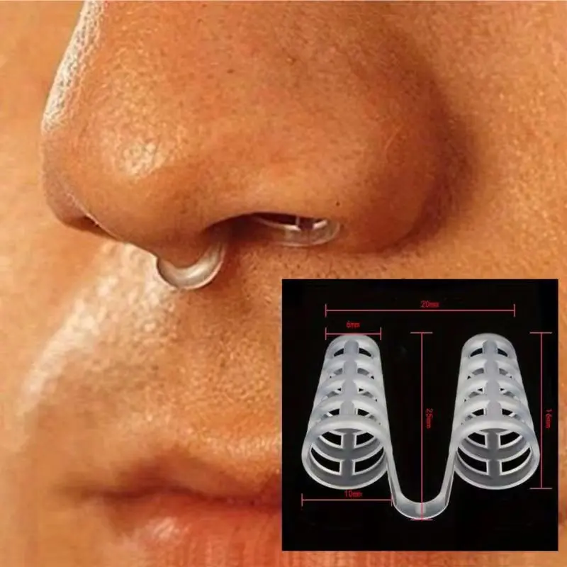 Mini Anti-Snoring Device Set of 4 Sizes, Adjustable Sticky Swimming Nose Clip, Portable Small Nasal Patch, No Prescription Needed, Travel Friendly, Swimming Accessories