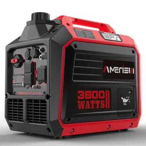 Generador Inversor Portátil AMERISUN 3800W (AL5035C), a Gasolina, Generador de Gas de Larga Duración para Camping, Fiestas al Aire Libre, Uso de Emergencia en el Hogar, Cumple con EPA, Generadores para Energía Doméstica