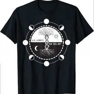 As Above So Below Dna Tree Of Life Magic Alchemy T-shirt