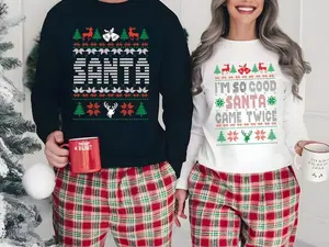 Funny Couples Ugly Christmas Sweater, Adults Humor Shirt, Matching Couple Christmas Sweatshirt, Ugly Xmas Party Sweater, Gift for Couples