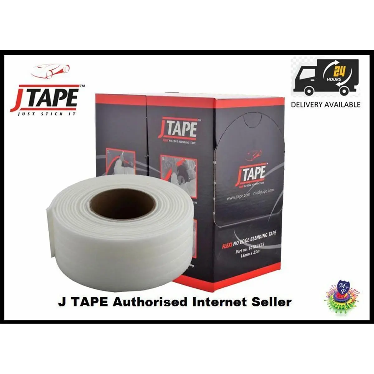 212 MAIN J Tape JTA-1018.1525 15 mm x 25 m Flexible No Edge Blending Panel Masking Tape for Bodywork, Flexible Tape