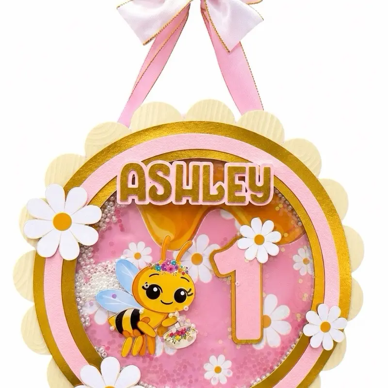 Bee Birthday Shaker Purse | Personalized Name & Age