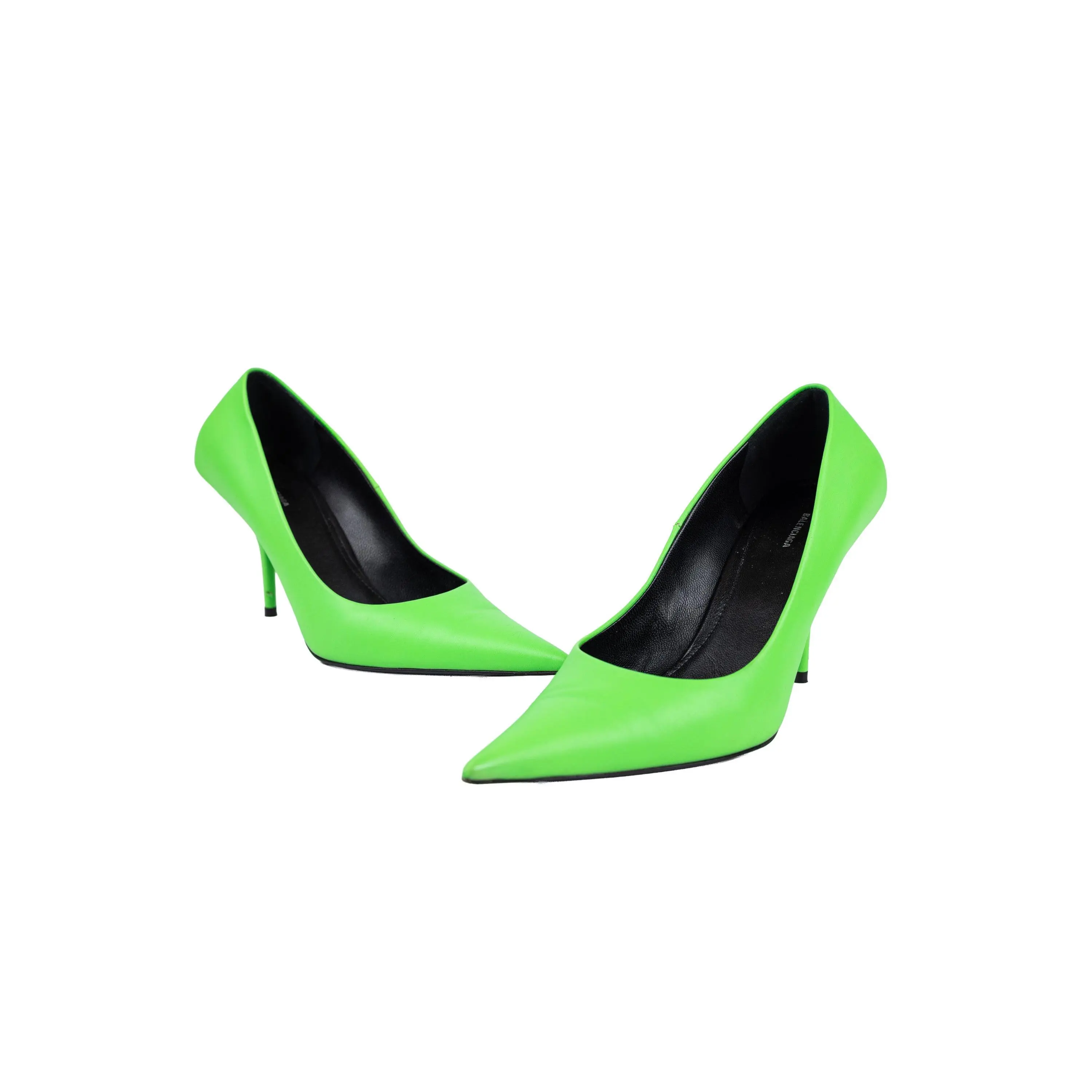Balenciaga Green Leather Knife Pumps Size 37