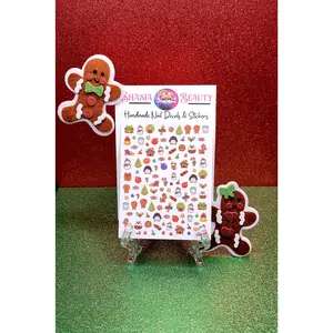 Kawaii Christmas Character Nail Stickers