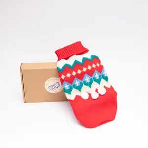 Festive Red Christmas Sweater Cable Knit