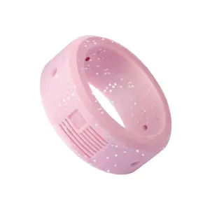 TUFF Sparkle Pink Military-Grade Silicone Ring with Glittering Pink Flair for Gym Workouts and Daily Wear