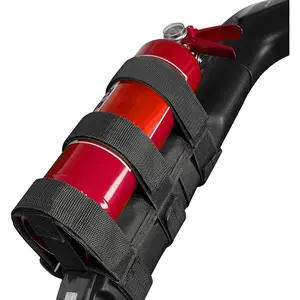 Fire Extinguisher Holder Adjustable Extinguisher Mount Strap Compatible with Jeep Wrangler 1987-2023 JK JL TJ CJ YJ & 2020 Jeep Gladiator JT, Black