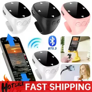 Touch Screen Wireless Remote Control For TikTok Scrolling Ring Bluetooth 5.3 Fingertip Selfie Video Page Turner for iOS Android
