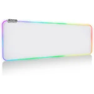 Gaming Mouse Pad RGB-Create Your Dream Setup - Bright LED Mouse Pad XL with 8 Light Modes - Smooth Gliding Large RGB Gaming Mouse Pad White - Easy to Clean