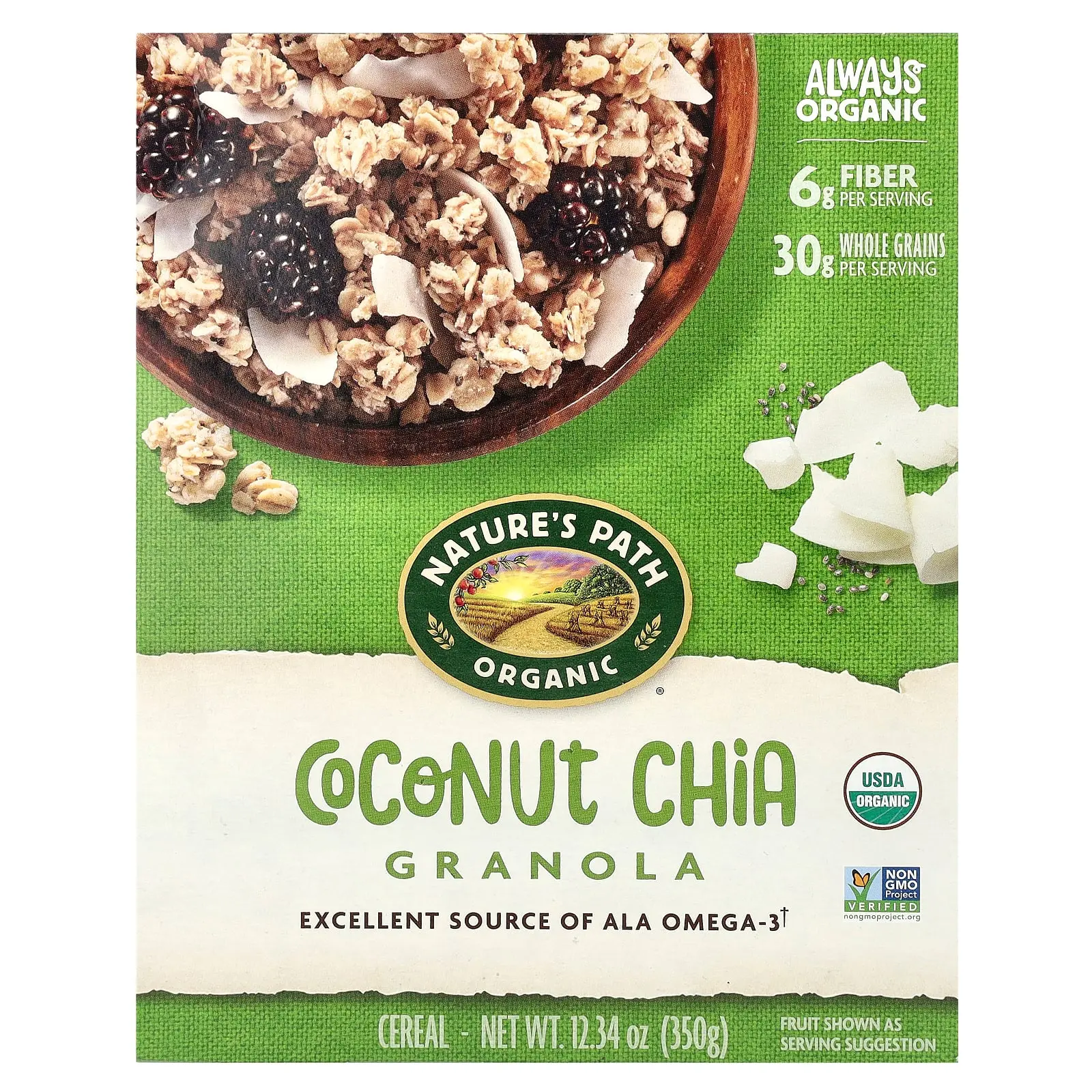 Nature's Path Organic Coconut Chia Granola Cereal , 12.34 oz (350 g) Nature's Path Organic Coconut Chia Granola Cereal , 12.34 oz (350 g)