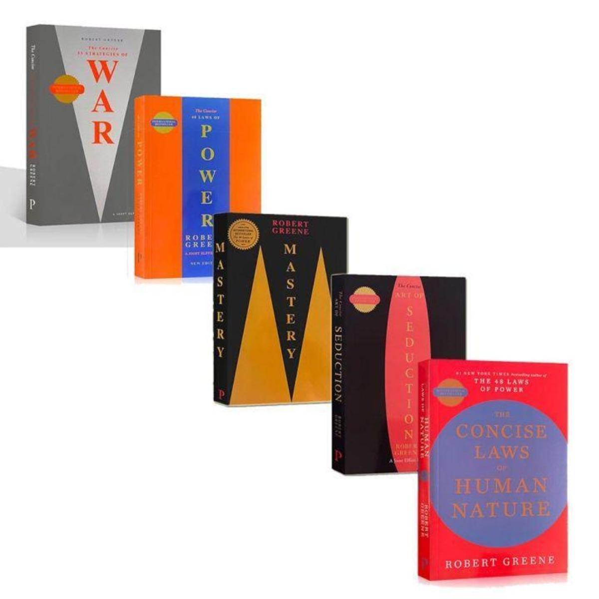 Robert Greene 5-Book Set (CONCISE EDITIONS) – Exact Copy Set | 48 Laws of Power, Art of Seduction, Mastery & More (Smaller Version) Robert Greene 5-Book Set (CONCISE EDITIONS) – Exact Copy Set | 48 Laws of Power, Art of Seduction, Mastery & More (Smaller Version)