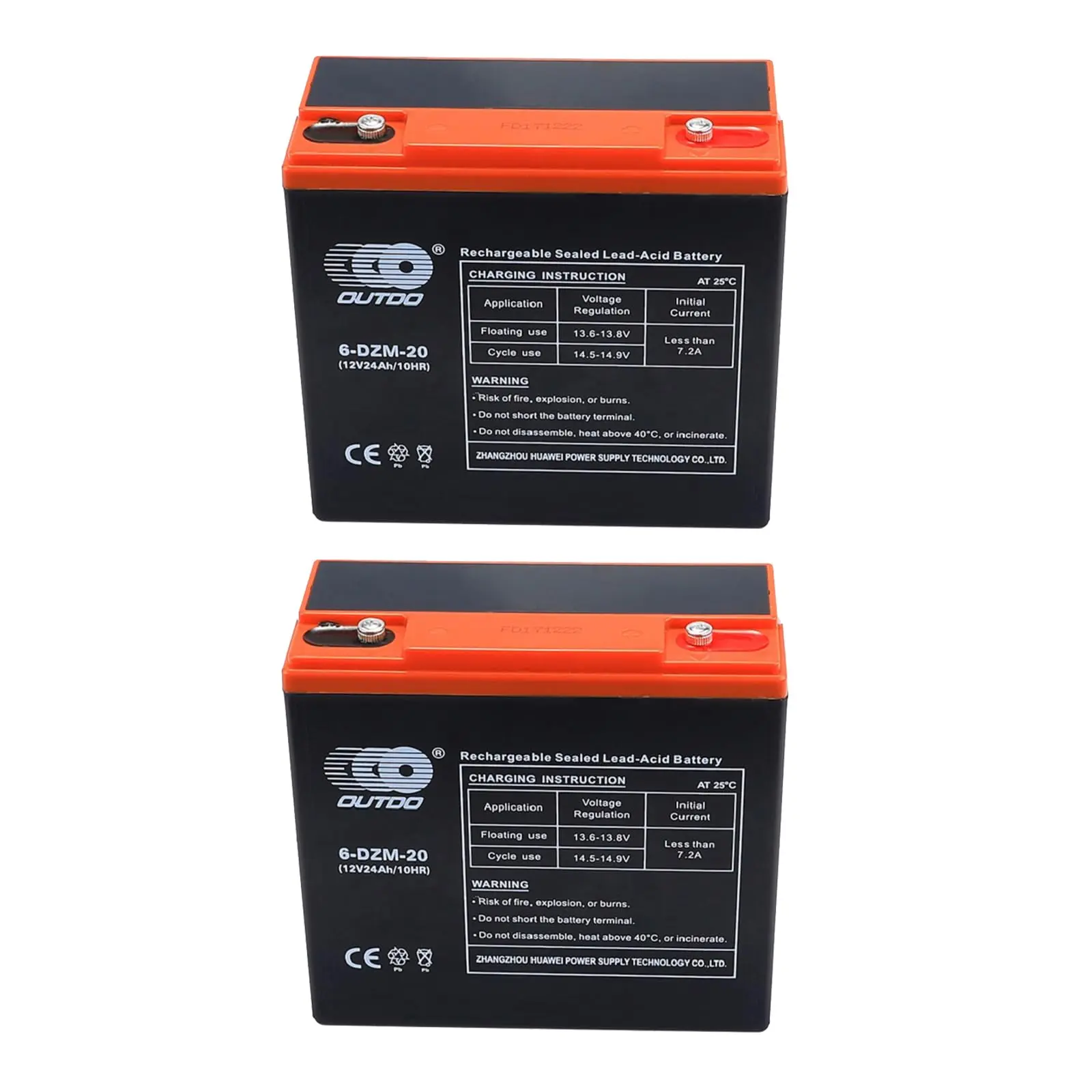 12V 24Ah Motorcycle Battery 6-DZM-20 Rechargeable Sealed Lead Acid Batteries for Scooter Razor Dirt Pit Bike Quad Go Kart ATV UTV Drift Trike Buggy Dune Golf Cart Atomik Thumpstar