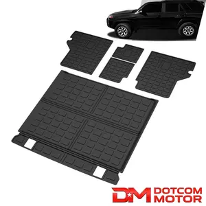 TPETrunk Custom Fit Cargo Liner with Backrest Mats, Car Interior Floor Mat Accessory for Toyota 4Runner 5-Seat Models (2010-2024)