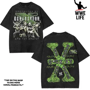 D-Generation X "Break It Down" Graphic Washed Tee, Grunge Attitude Heavyweight Cotton Shirt, WWE Attitude Era Streetwear Top for Bold Festival Looks