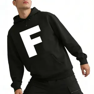 Capital Letter F Monogram Hoodie – Long Sleeve Alphabet Initial Sweatshirt