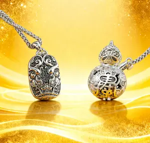 Limited Pixiu necklace and Chinese-style two-color gourd, random 2-in-1 blind box, Chain & Link