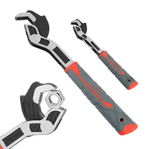 2 Pack Multi-Functional Self-Adjusting Wrench Kit, Adjustable Wrench - Chrome Vanadium Steel with Ratchet & Non-Slip Grip, 7-15mm/15-35mm Range, Ideal for Car, Bicycle Maintenance & Plumbing Repairs