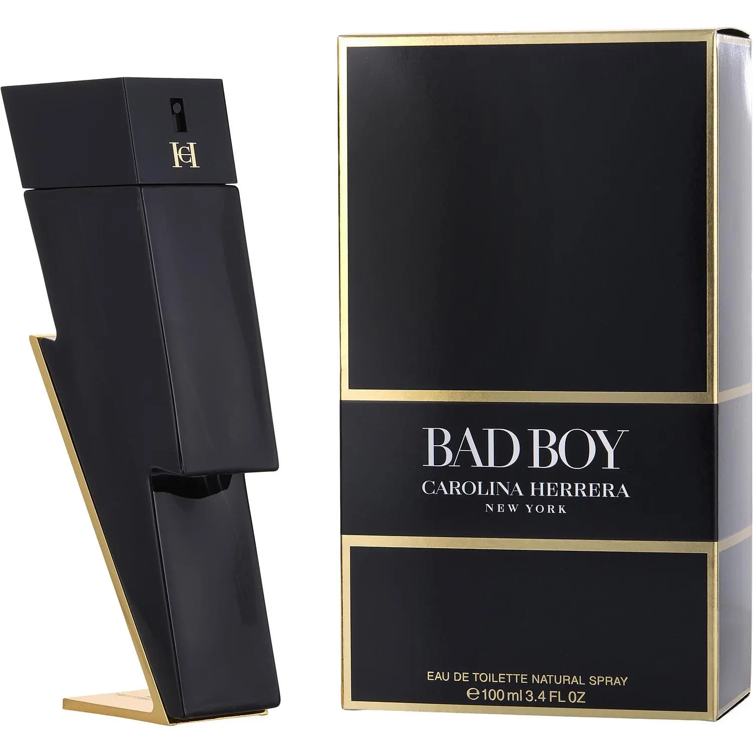 Carolina Herrera Bad Boy for Men Eau de Toilette Spray, 3.4 Ounce