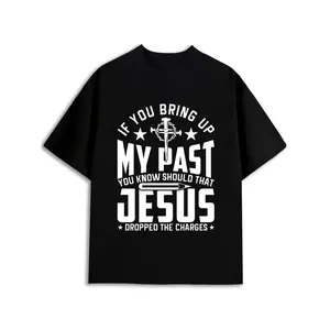 Past Redemption Jesus T-Shirt men's Christianity round neck T-shirt black 180G 100% Cotton Wearable year-round Hip-hop streetwear Daytime and weekend wear christianity expressing faith Outdoor activity clothing