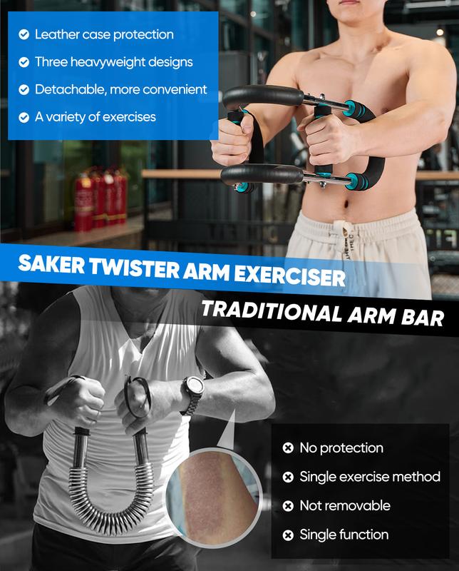 [ Valentine's Day gifts ] Saker Rotating Arm Trainer - Powerful Adjustable Resistance Portable Home Upper Arm Strength Training Fitness Equipment with Chest Exercise Machine