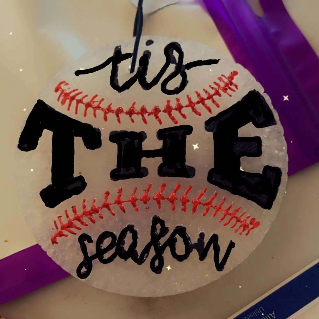 Custom Baseball Car Freshie - 'Tis the Season for Baseball - Long-Lasting Scent